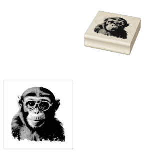 funny Monkey Rubber Stamp
