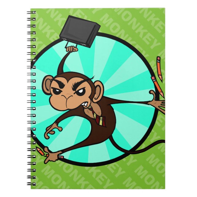 FUNNY MONKEY SPIRAL NOTEBOOK (Front)