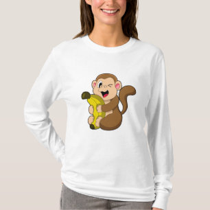 Funny Monkey with Banana T-Shirt