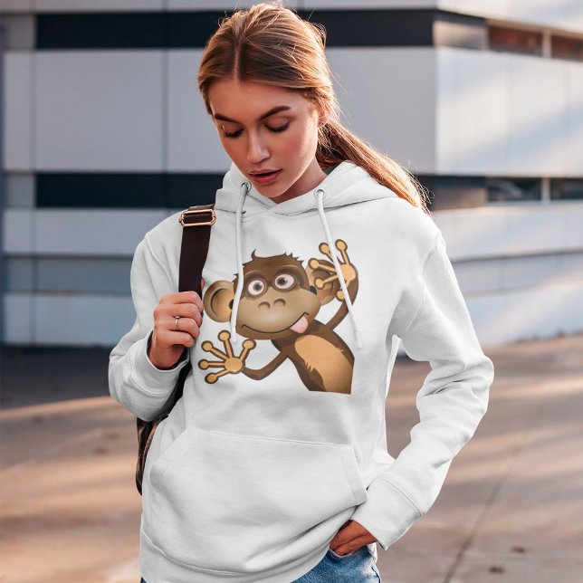 Funny Monkey Womens Hoodie (Creator Uploaded)