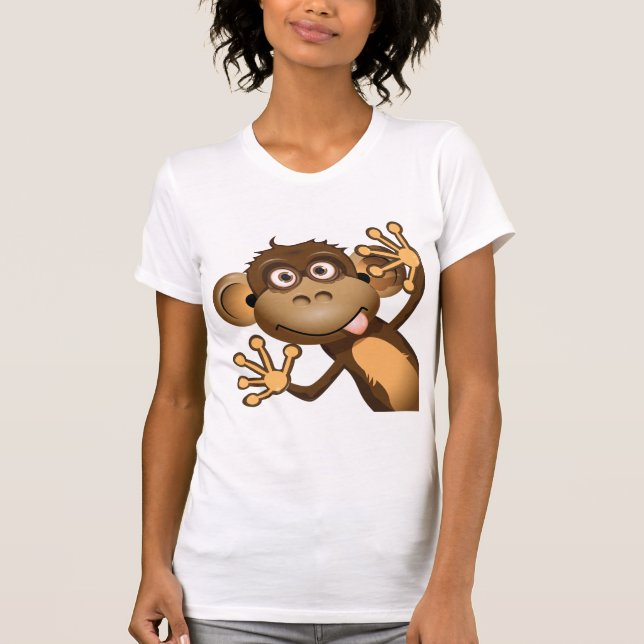 Funny Monkey Womens T-Shirt (Front)