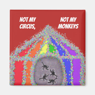 Funny monkeys magnet