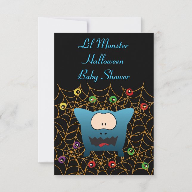 Funny Monster Baby Shower Invitation Cards (Front)