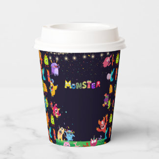 Funny Monster Birthday Party Paper Cups