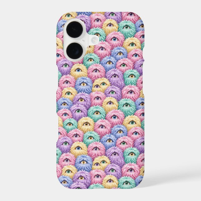 Funny Monster | Furry Rainbow Creatures Phone Case (Back)