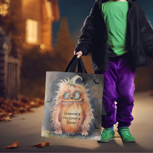 Funny Monster Halloween Candy Tote Bag