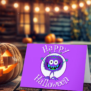 Funny, Monster, Halloween Card