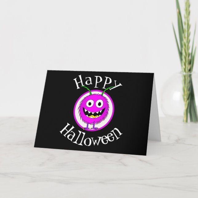 Funny, Monster, Halloween Card (Front)