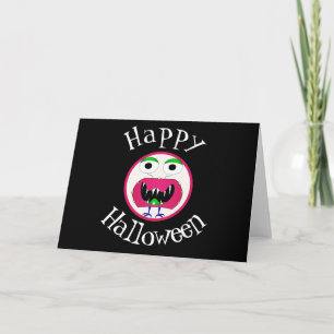 Funny, Monster, Halloween Card
