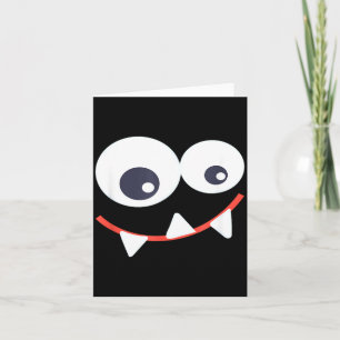 Funny Monster Halloween Shirt Monster Face Card