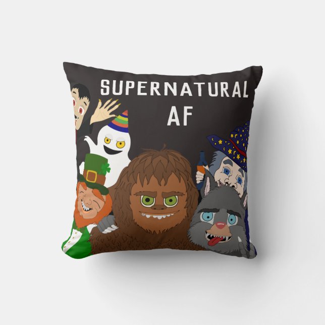 Funny Monster Selfie Halloween Party Decor Cushion (Front)