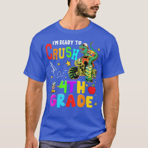 Funny Monster Truck and Dinosaur Ready To Crush 4t T-Shirt