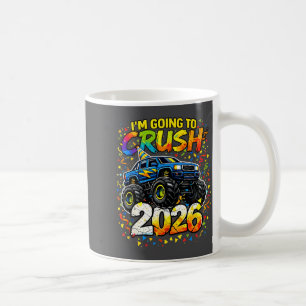 Funny Monster Truck New Years Kids Crush 2026 Part Coffee Mug