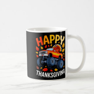Funny Monster Truck Turkey Happy Thanksgiving For  Coffee Mug