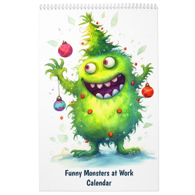 Funny Monsters at Work – Kids Calendar (Cover)