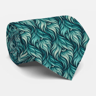 Funny Monsters Faux Silk Furry Creatures Tie