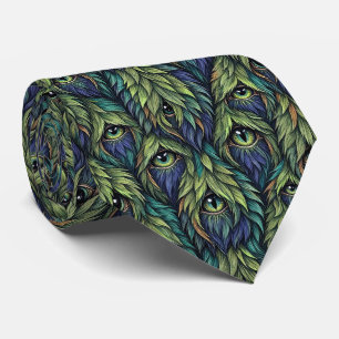Funny Monsters Faux Silk Furry Creatures Tie