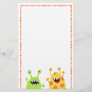 Funny monsters fun cartoon stationery for kids