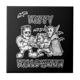 Funny Monsters - Happy Halloween Tile