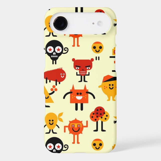 Funny monsters pattern Case-Mate iPhone case (Back)