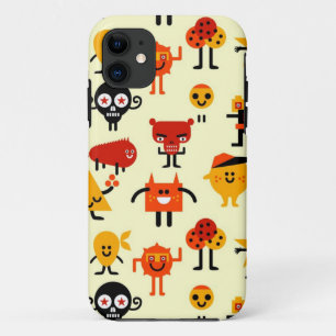 Funny monsters pattern iPhone 11 case