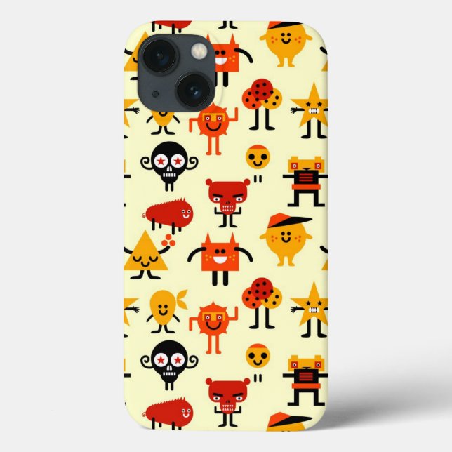 Funny monsters pattern Case-Mate iPhone case (Back)