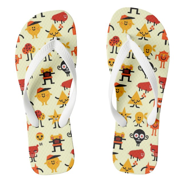 Funny monsters pattern jandals (Footbed)