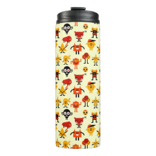 Funny monsters pattern thermal tumbler