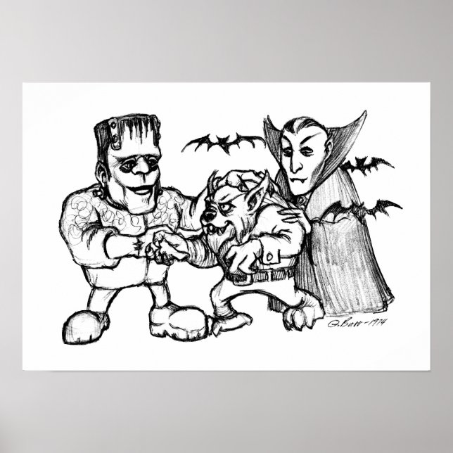 Funny Monsters Poster (Front)