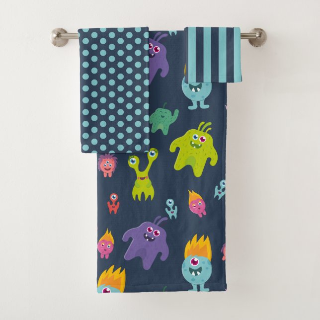 Funny Monsters Towel Set (Insitu)