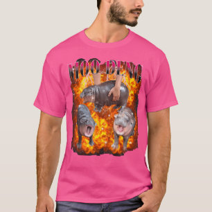 Funny Moo Deng Bootleg Rap Fire T-Shirt