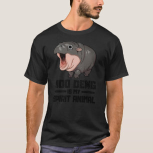Funny Moo Deng is my Spirit animal Hippo Bouncy Pi T-Shirt