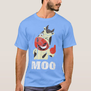 Funny Moo Farmer Life Happy Cow Farm Animal Cows K T-Shirt