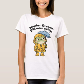 Funny Mood Swings Weather Forecast Cartoon T-Shirt