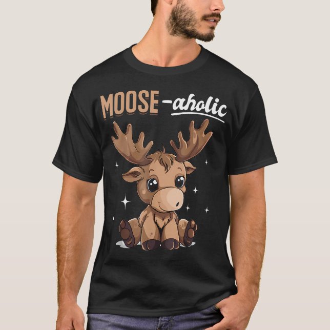 Funny Moose Animal T-Shirt (Front)