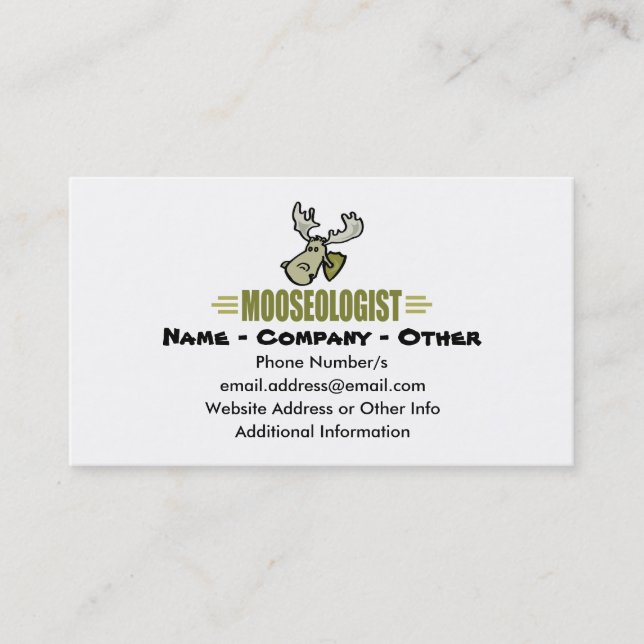 Funny Moose Business Card (Front)