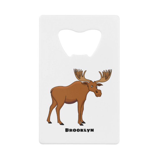 Funny moose cartoon illustration  (Front)