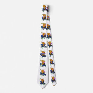 Funny moose eating ice cream   choose back colour tie