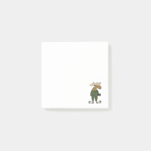 Funny Moose Wearing Polka Dot Pyjamas Post-it Notes