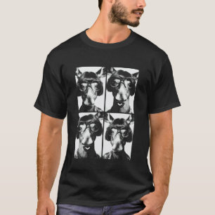 Funny Moose with Sunglasses Forest Animals Meme Bo T-Shirt