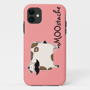 funny MOOstache moustache cow Case-Mate iPhone Case