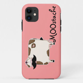 funny MOOstache moustache cow Case-Mate iPhone Case