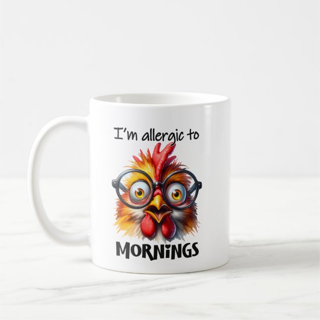 Funny morning Chiken. Coffee Mug (Left)