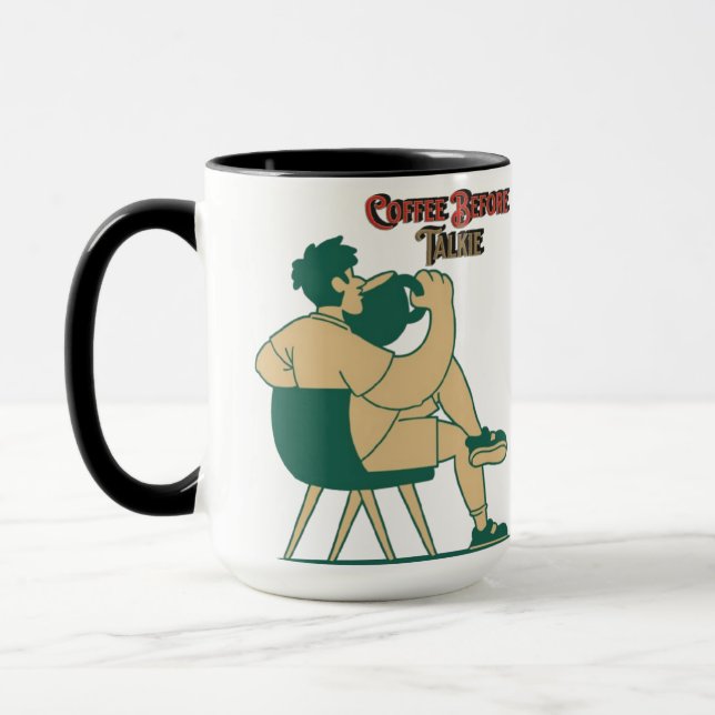Funny Morning Coffee Cup for Caffeine Lovers (Left)