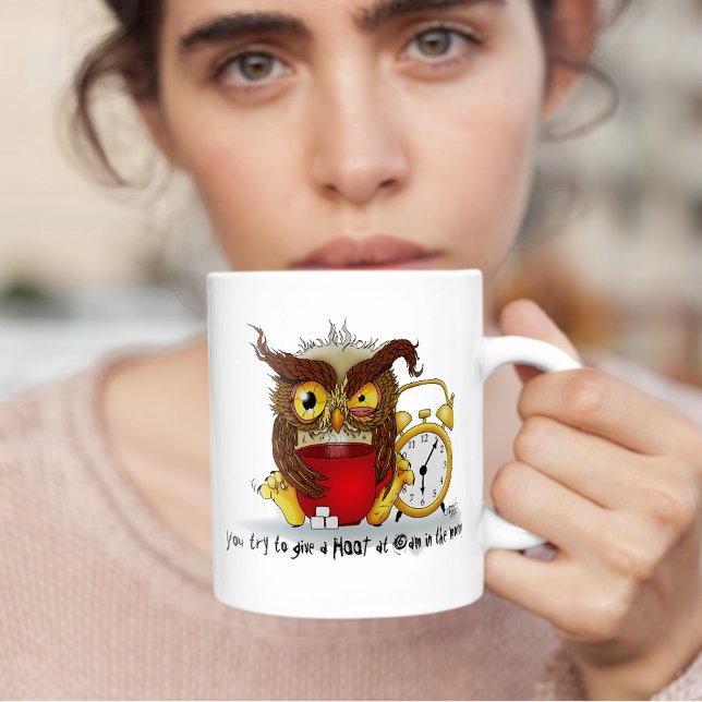 Funny Morning Cranky Owl Magic Mug (Creator Uploaded)