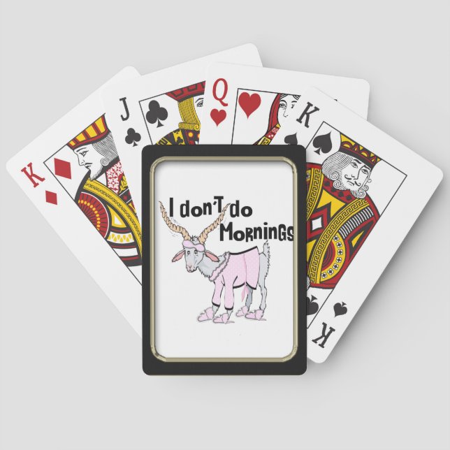 Funny  Morning Goat  Bicycle® Playing Cards (Back)