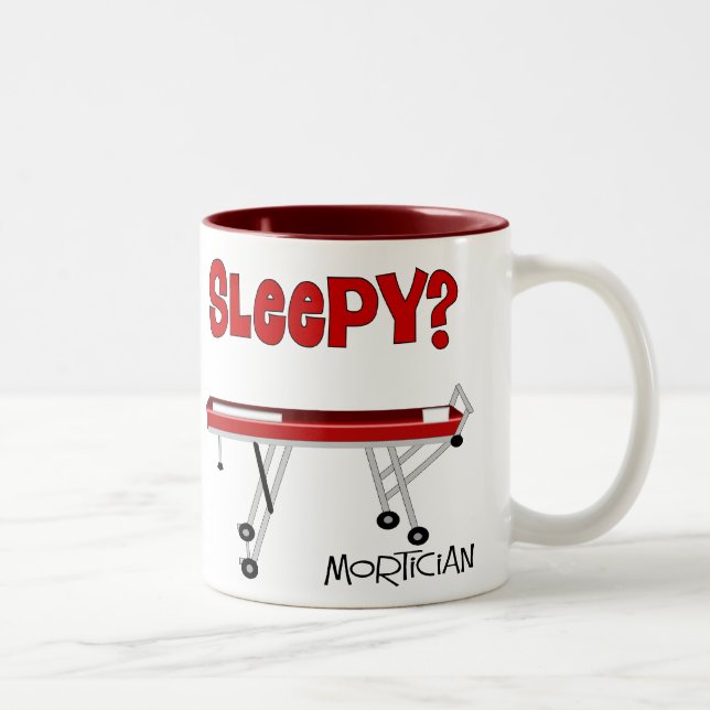 Funny Mortician Gifts Two-Tone Coffee Mug (Right)