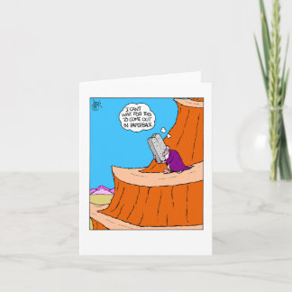 Funny Moses Ten Commandments Blank Greeting card