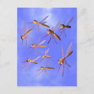 Funny Mosquitoes Postcard