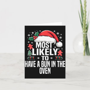 Funny Most Likely To Christmas Family Pajama Match Card